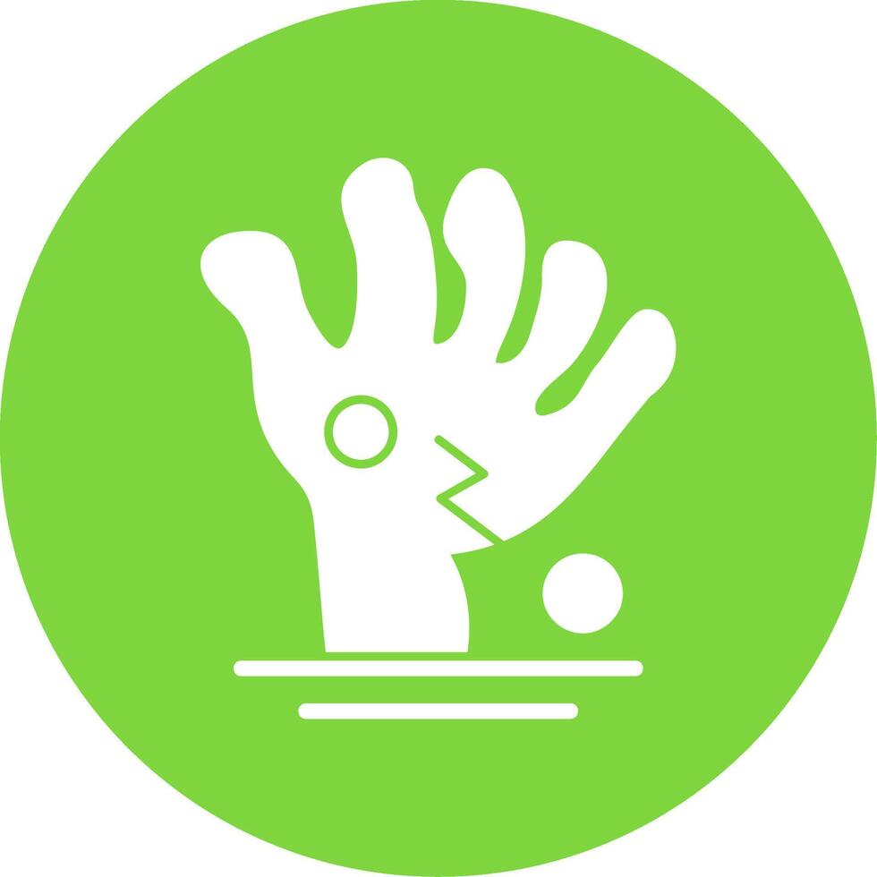 Scary Hand Glyph Multi Circle Icon vector