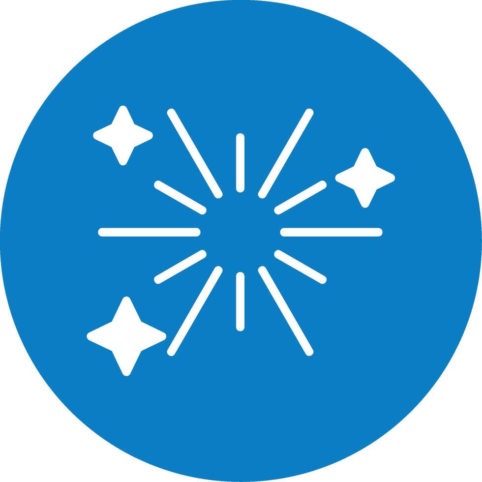 Fireworks Glyph Multi Circle Icon vector