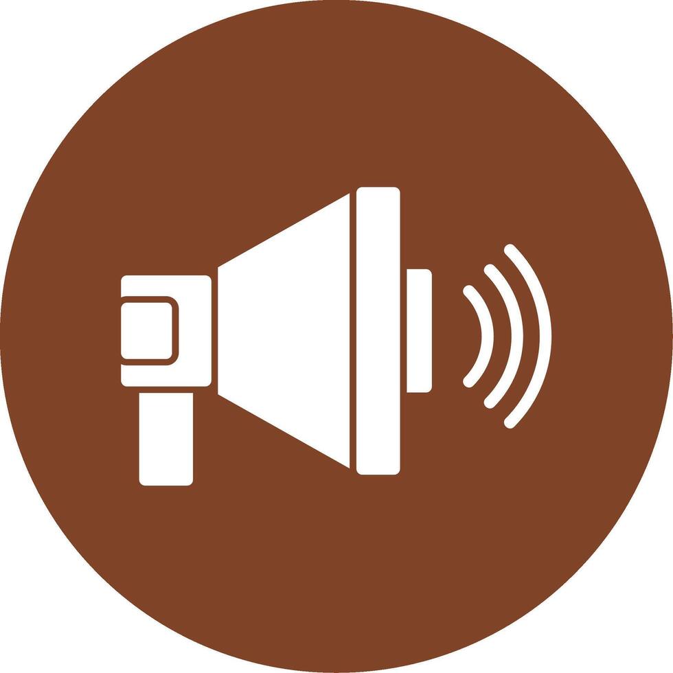 Megaphone Glyph Multi Circle Icon vector