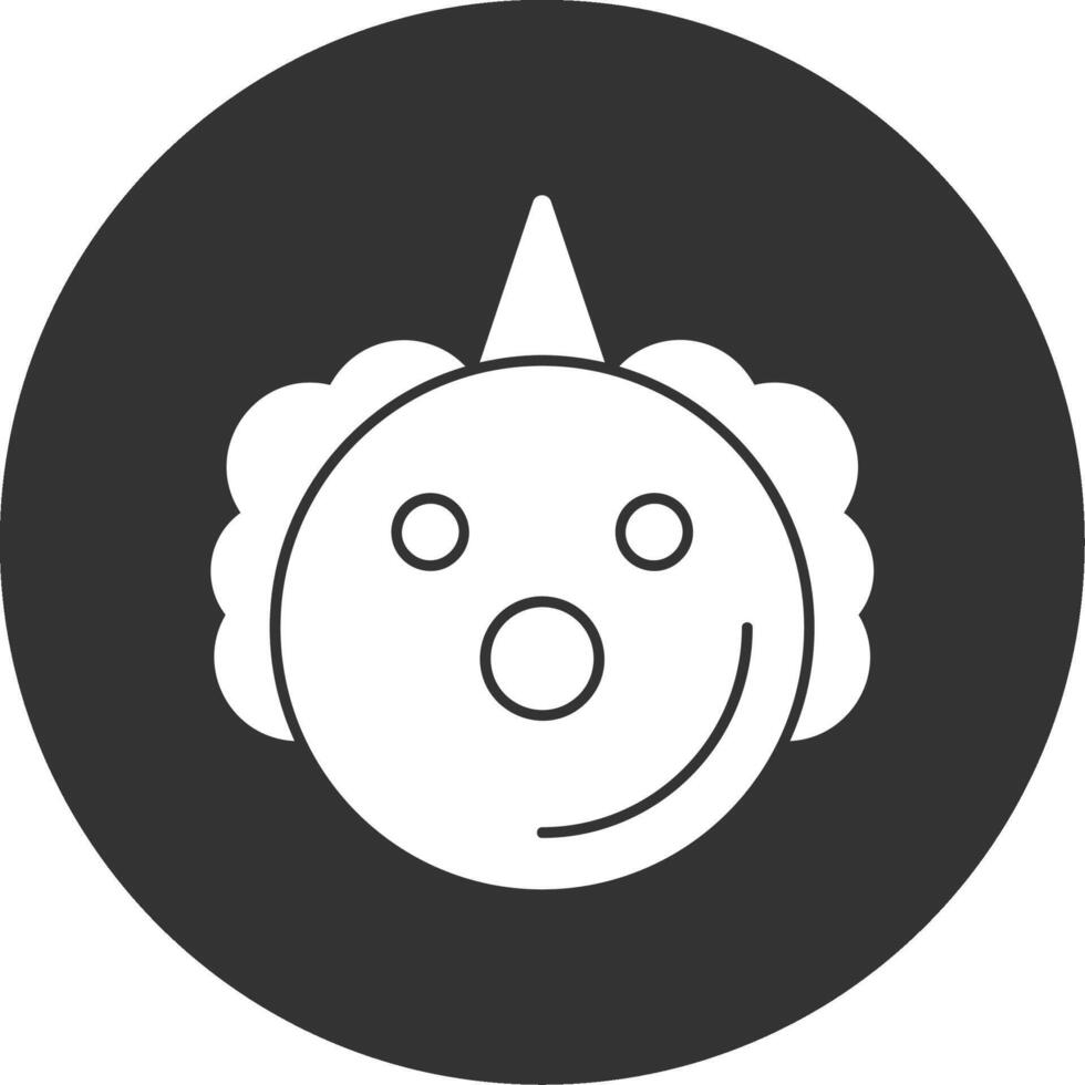Clown Glyph Multi Circle Icon vector