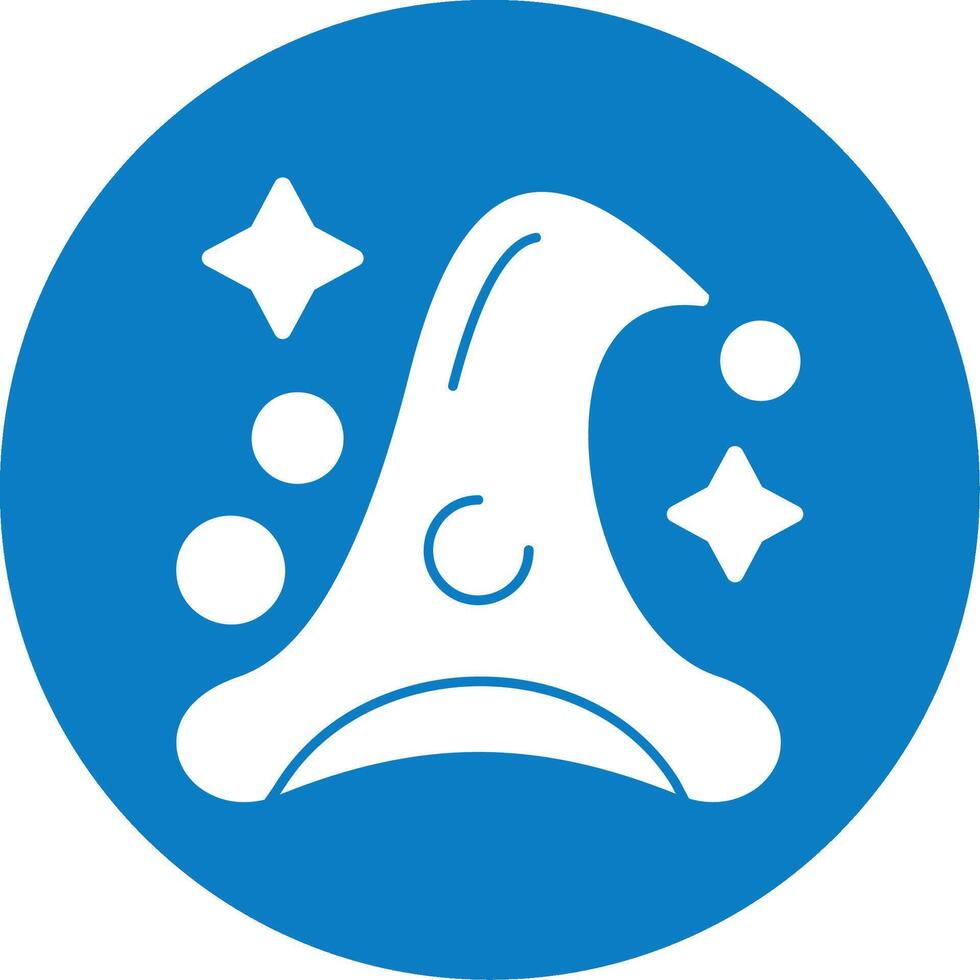 Witch Hat Glyph Multi Circle Icon vector