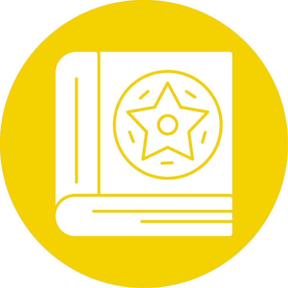 Spellbook Glyph Multi Circle Icon vector