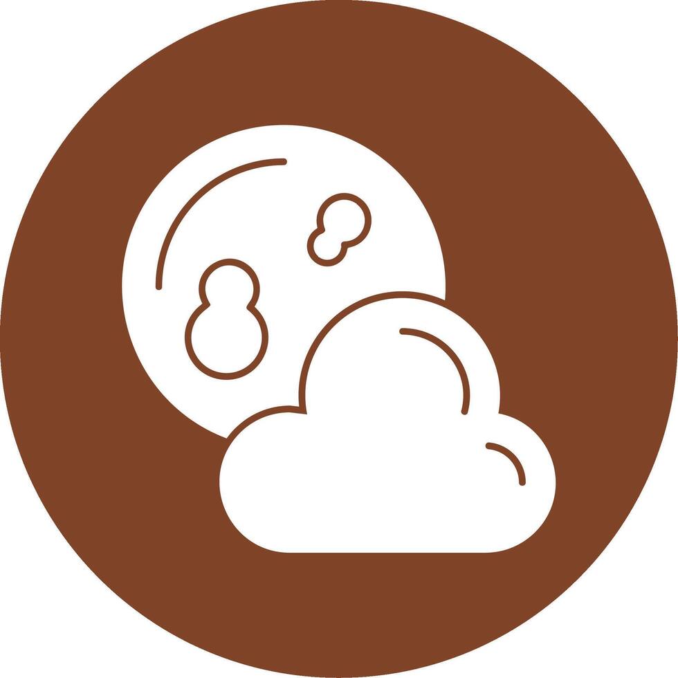 Full Moon Glyph Multi Circle Icon vector