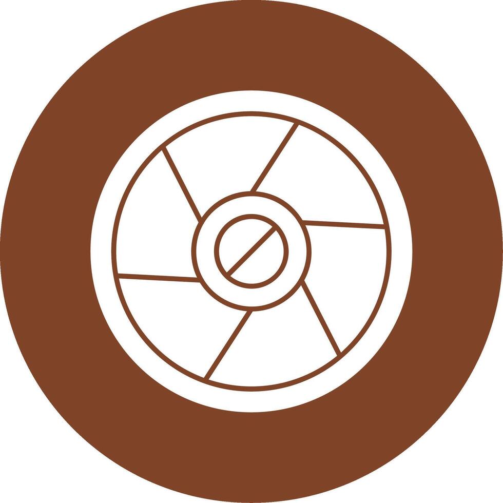 Camera Exposure Glyph Multi Circle Icon vector