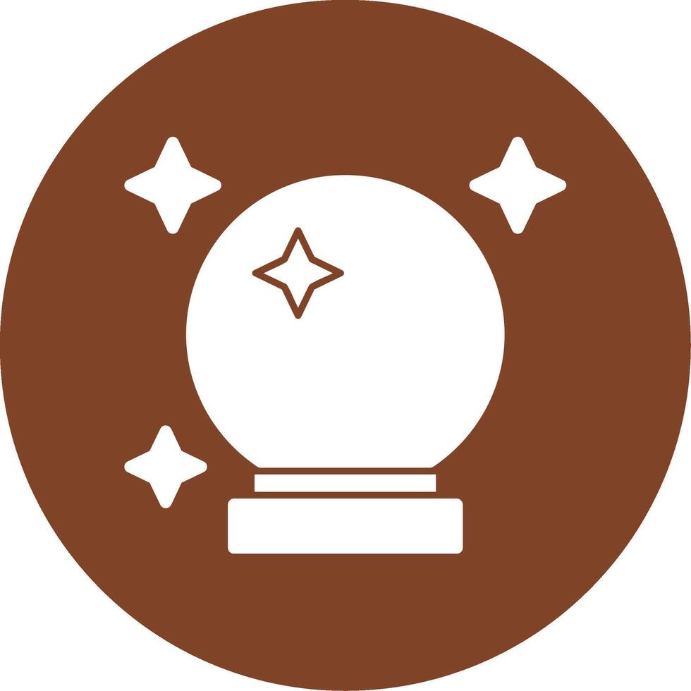 Crystal Ball Glyph Multi Circle Icon vector