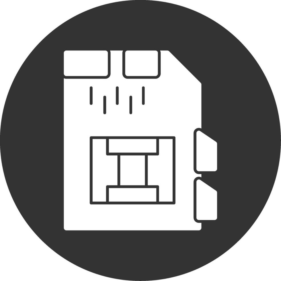 SD Card Glyph Multi Circle Icon vector