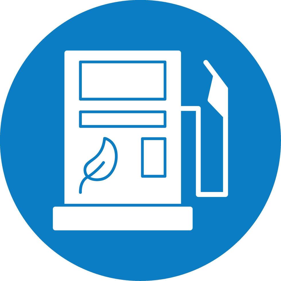 Biofuel Station Glyph Multi Circle Icon vector