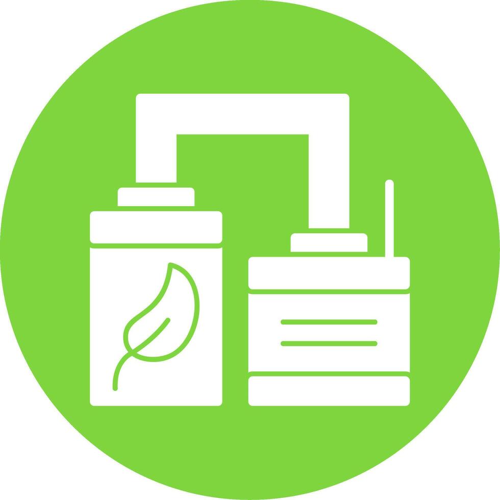 Biogas Glyph Multi Circle Icon vector