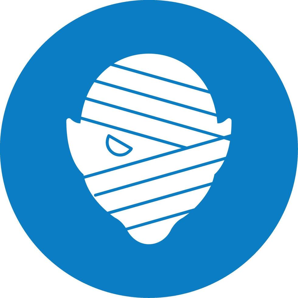 Mummy Glyph Multi Circle Icon vector
