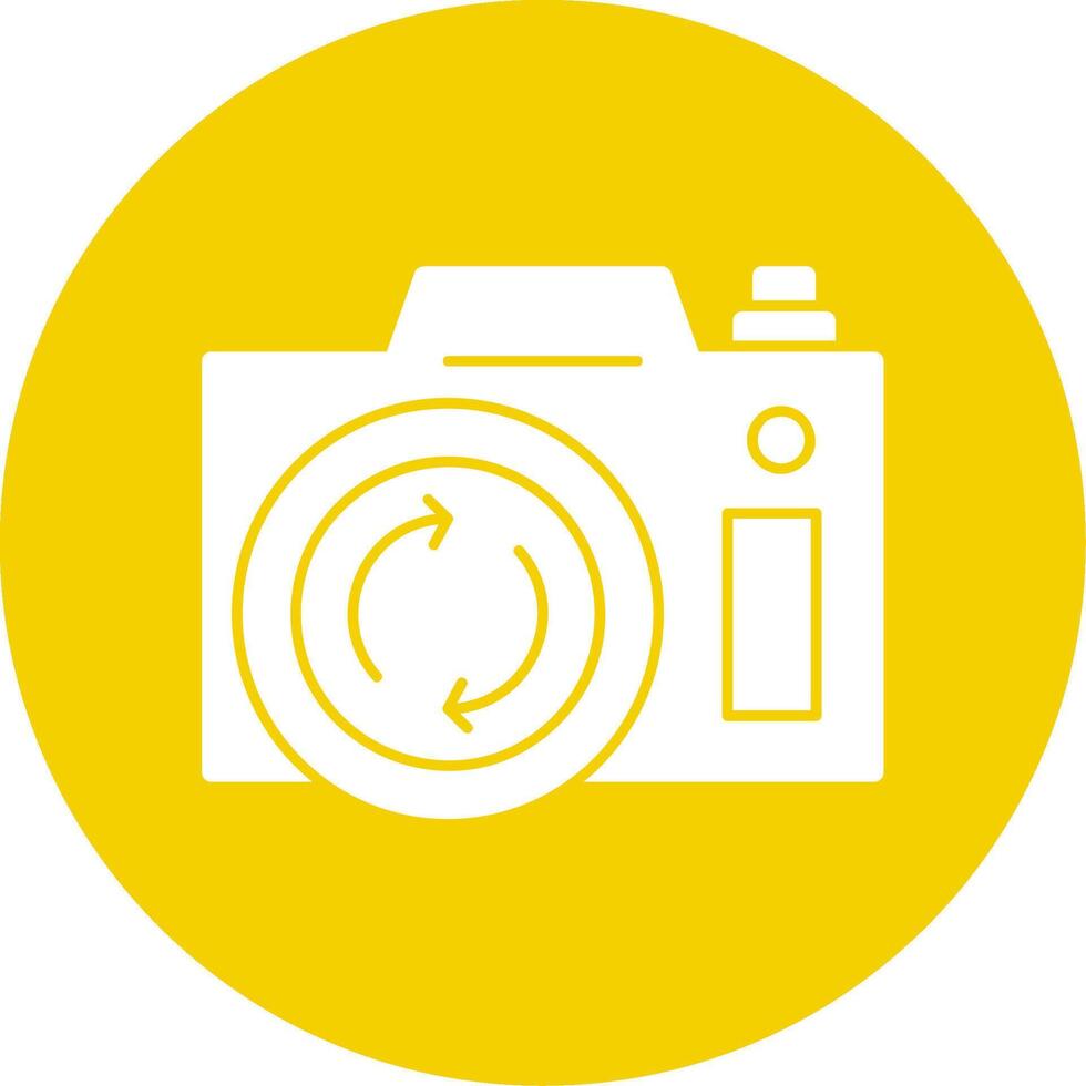 Front Camera Glyph Multi Circle Icon vector