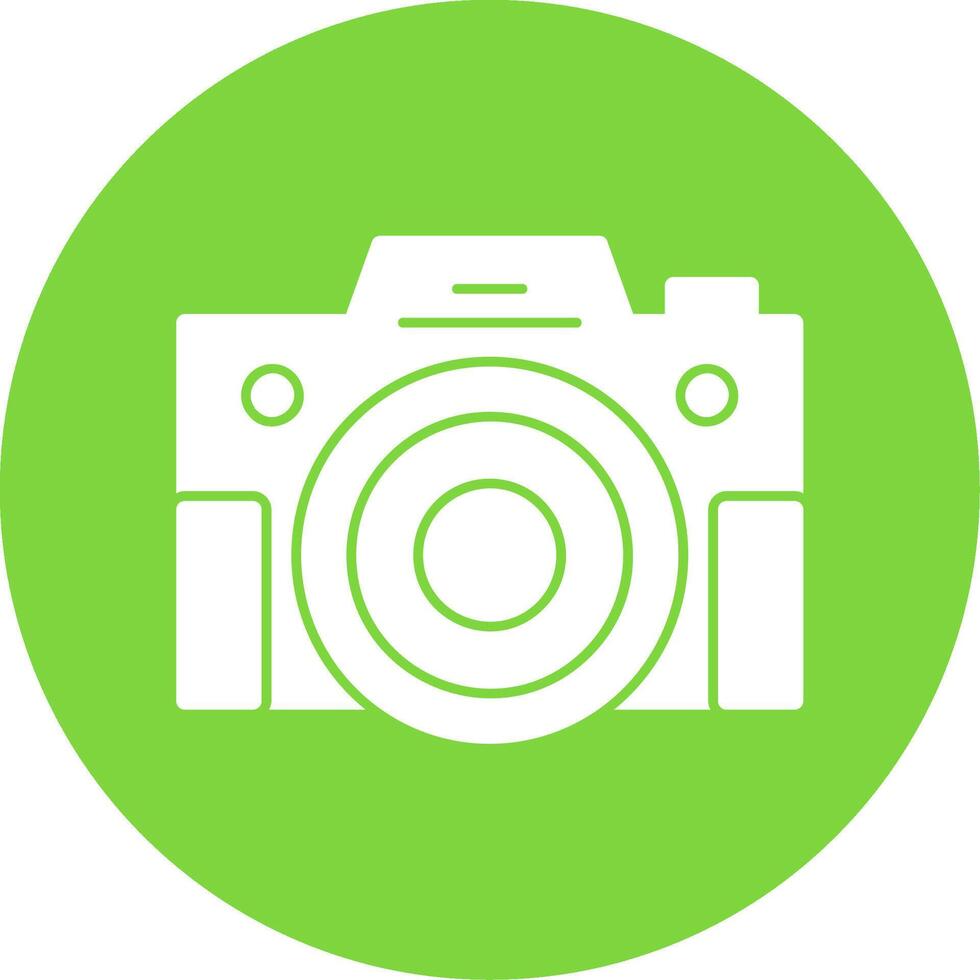 Compact Camera Glyph Multi Circle Icon vector