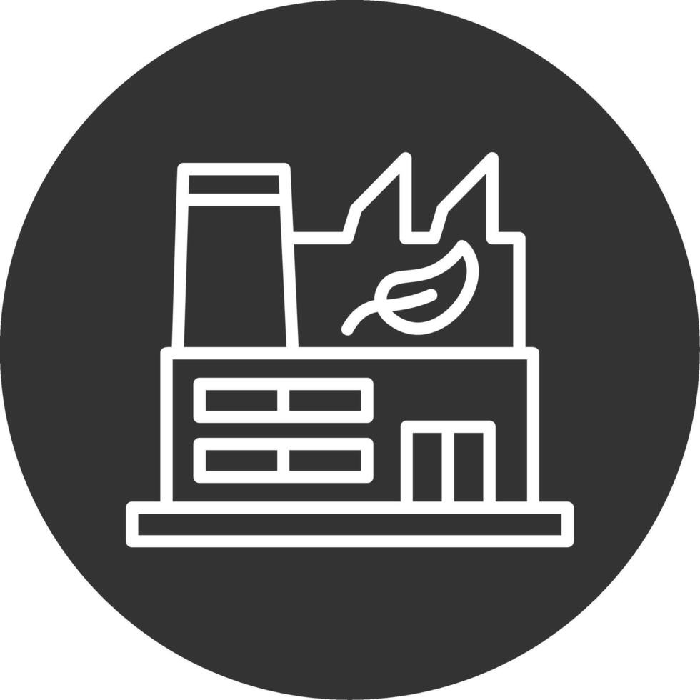 Green Factory Line Multi Circle Icon vector