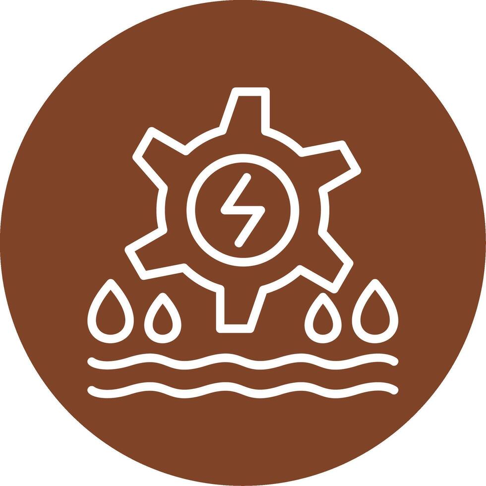 Hydro Power Line Multi Circle Icon vector