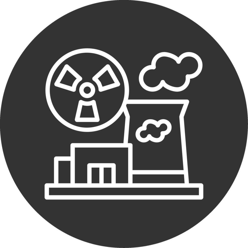 Nuclear Energy Line Multi Circle Icon vector