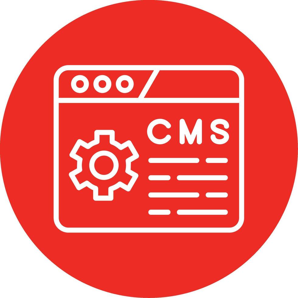 Content Management System Line Multi Circle Icon vector