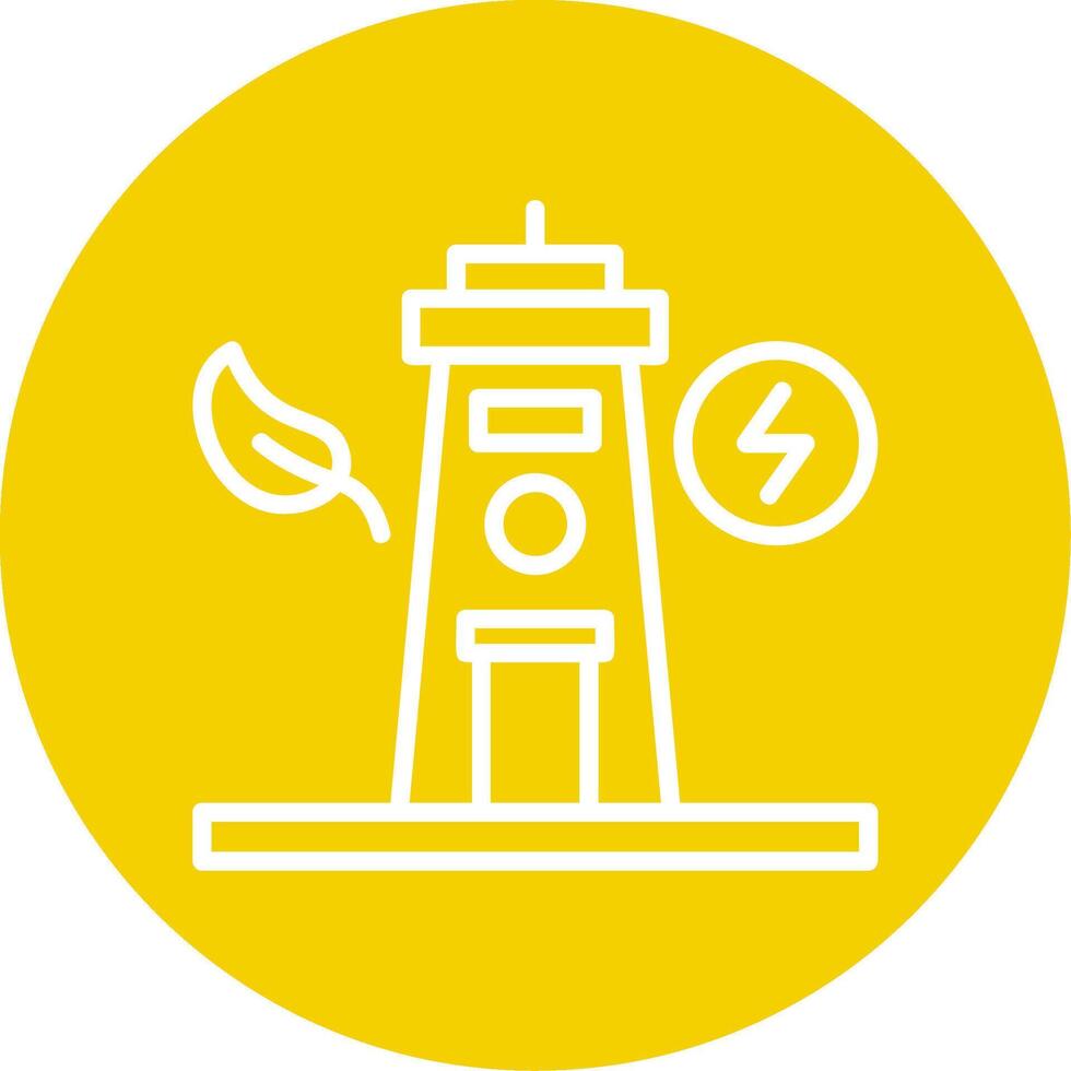 Tidal Power Line Multi Circle Icon vector