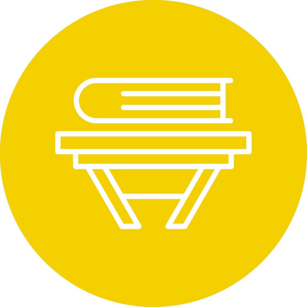 Bookshelf Line Multi Circle Icon vector