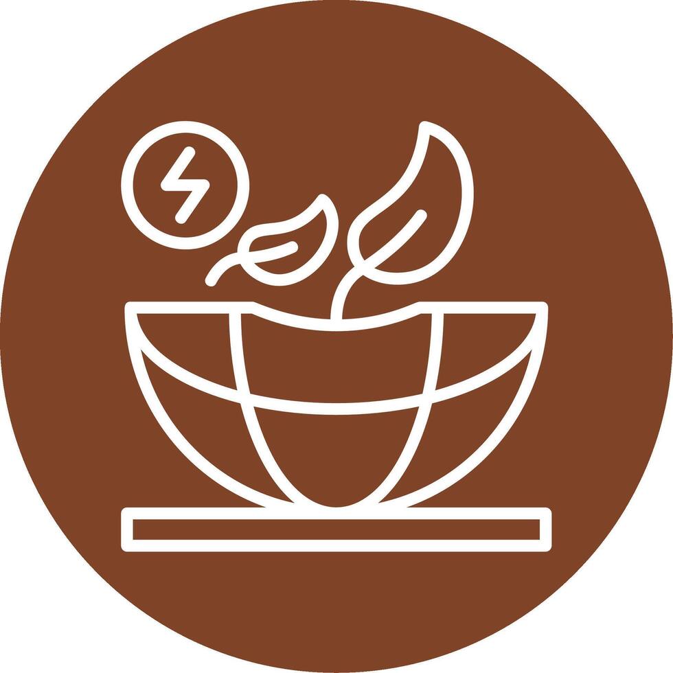 Sustainable Energy Line Multi Circle Icon vector