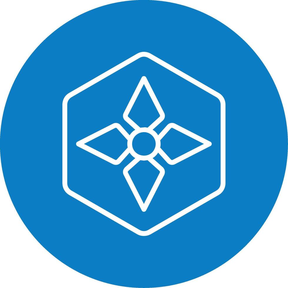 Negative Space Line Multi Circle Icon vector
