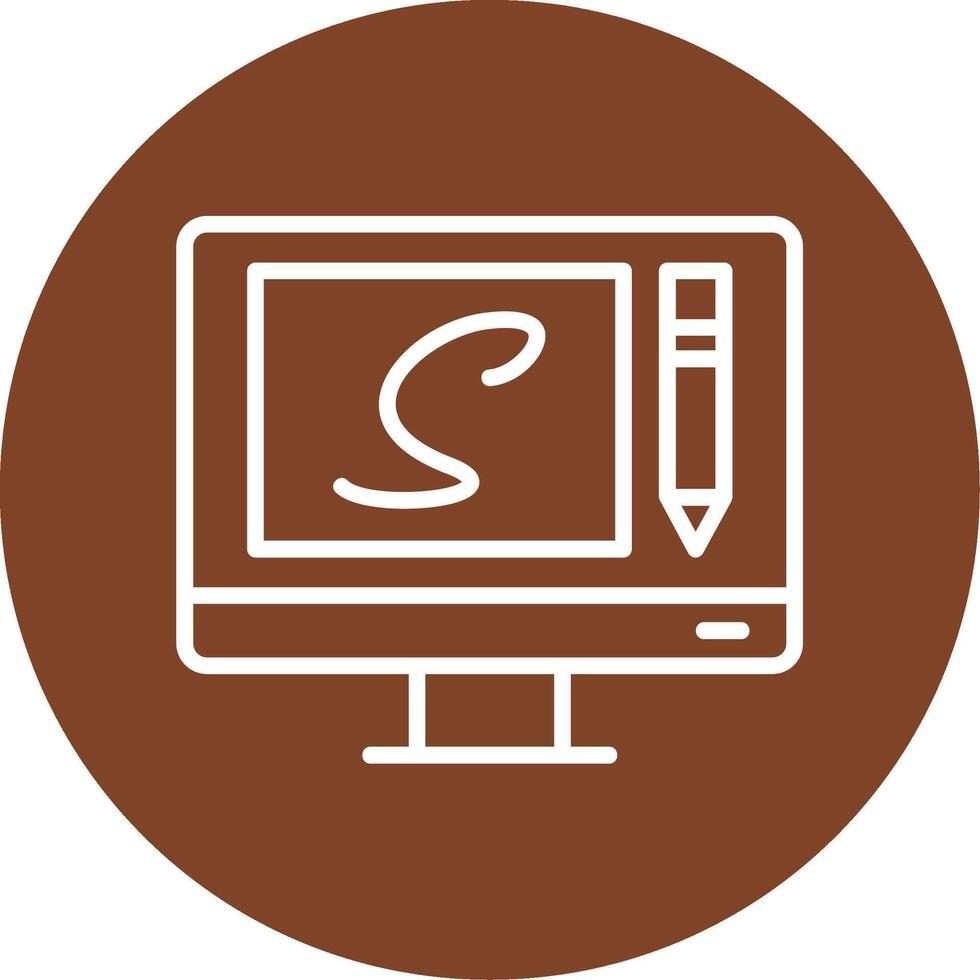 Sketching Line Multi Circle Icon vector