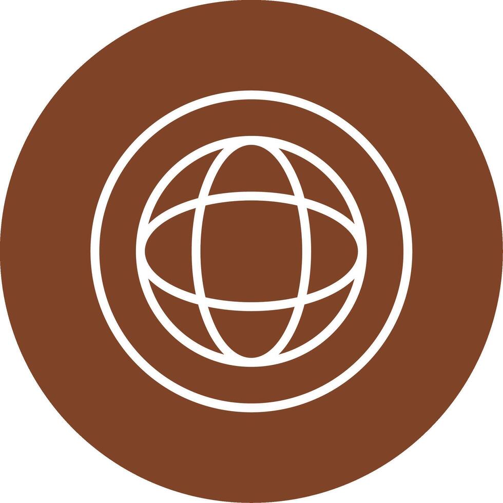 Globe Line Multi Circle Icon vector