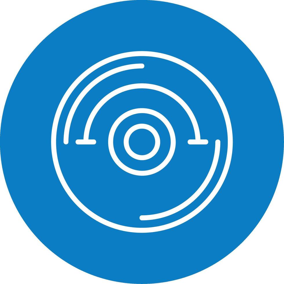 Compact Disc Line Multi Circle Icon vector