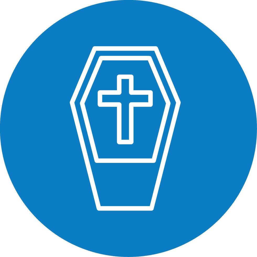 Coffin Line Multi Circle Icon vector