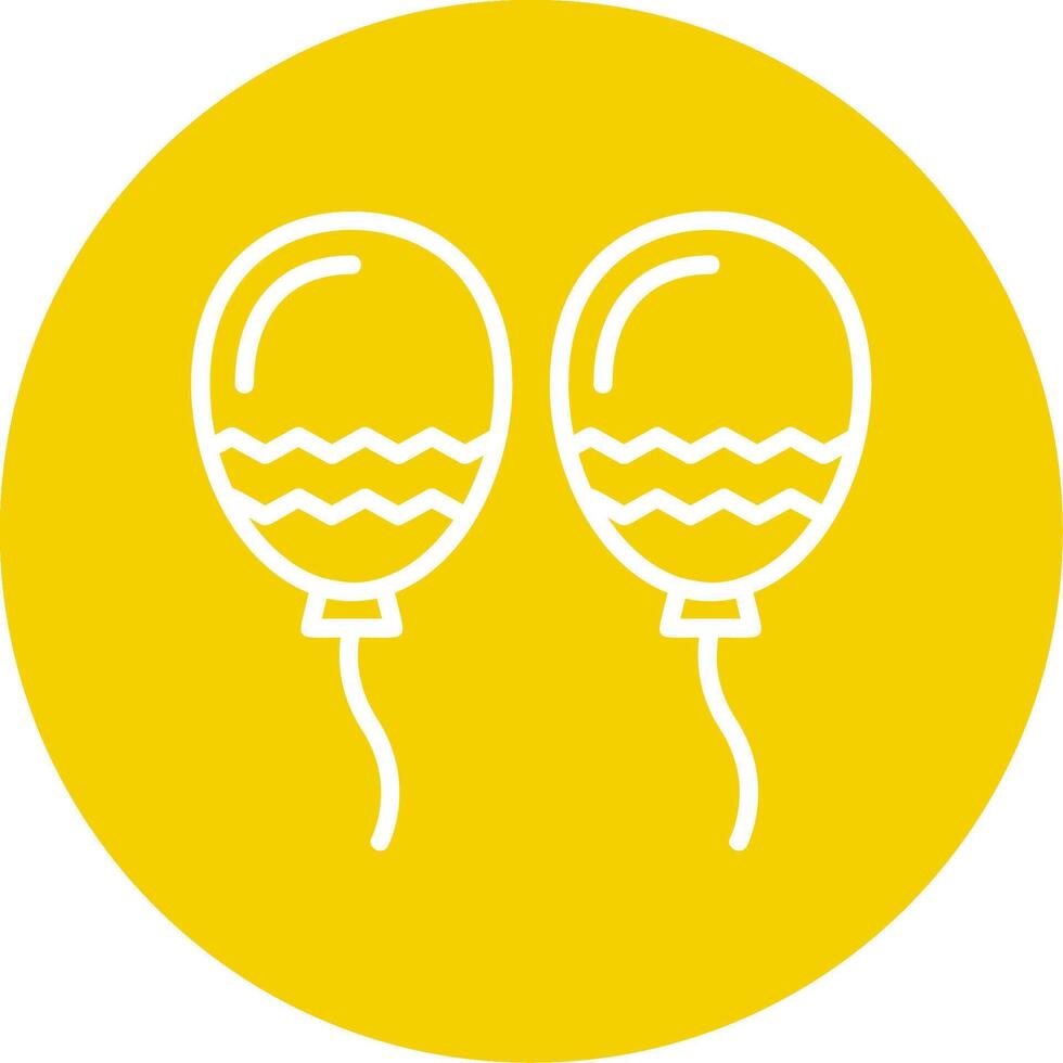 Balloons Line Multi Circle Icon vector