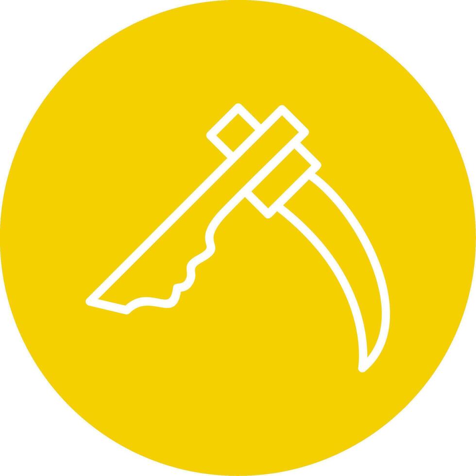 Scythe Line Multi Circle Icon vector