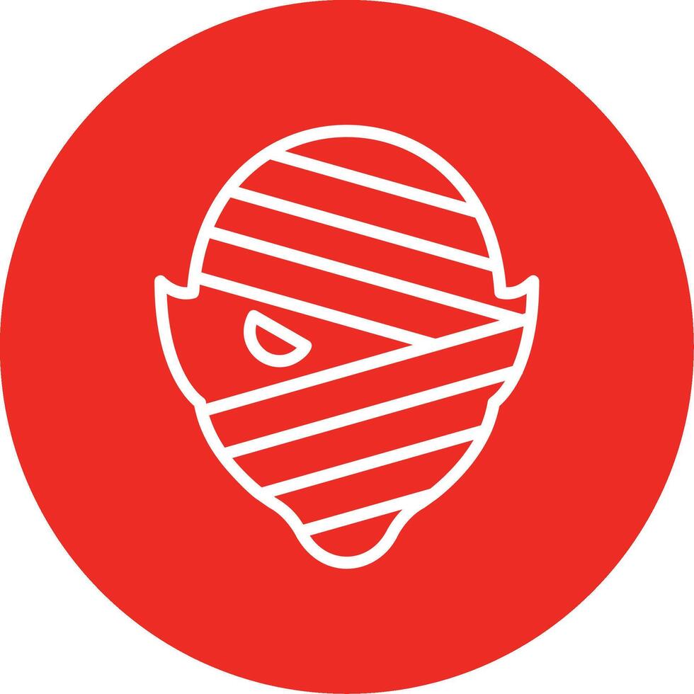 Mummy Line Multi Circle Icon vector