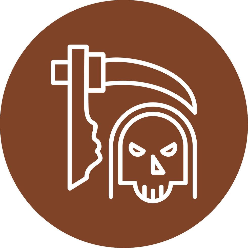 Death Line Multi Circle Icon vector