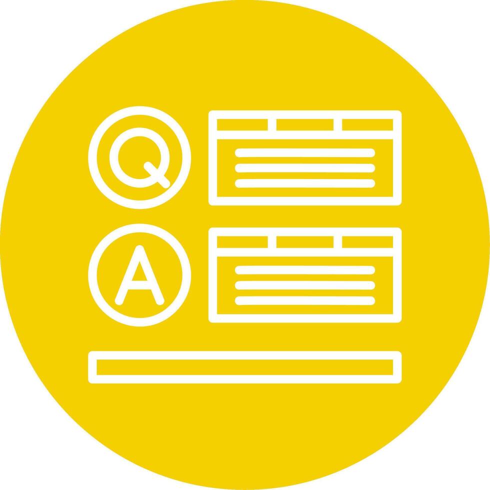 Question and Answer Line Multi Circle Icon vector