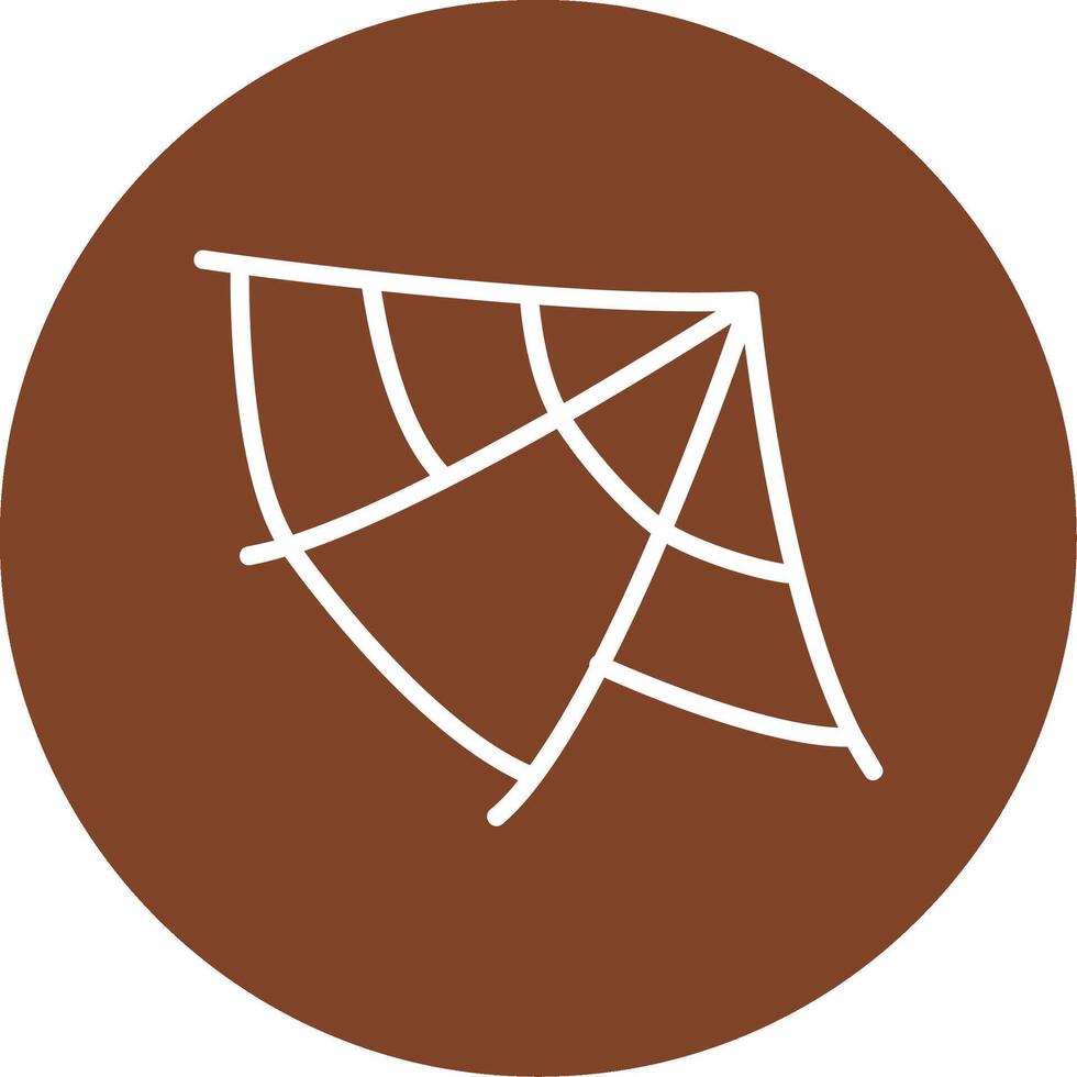 Spider Web Line Multi Circle Icon vector