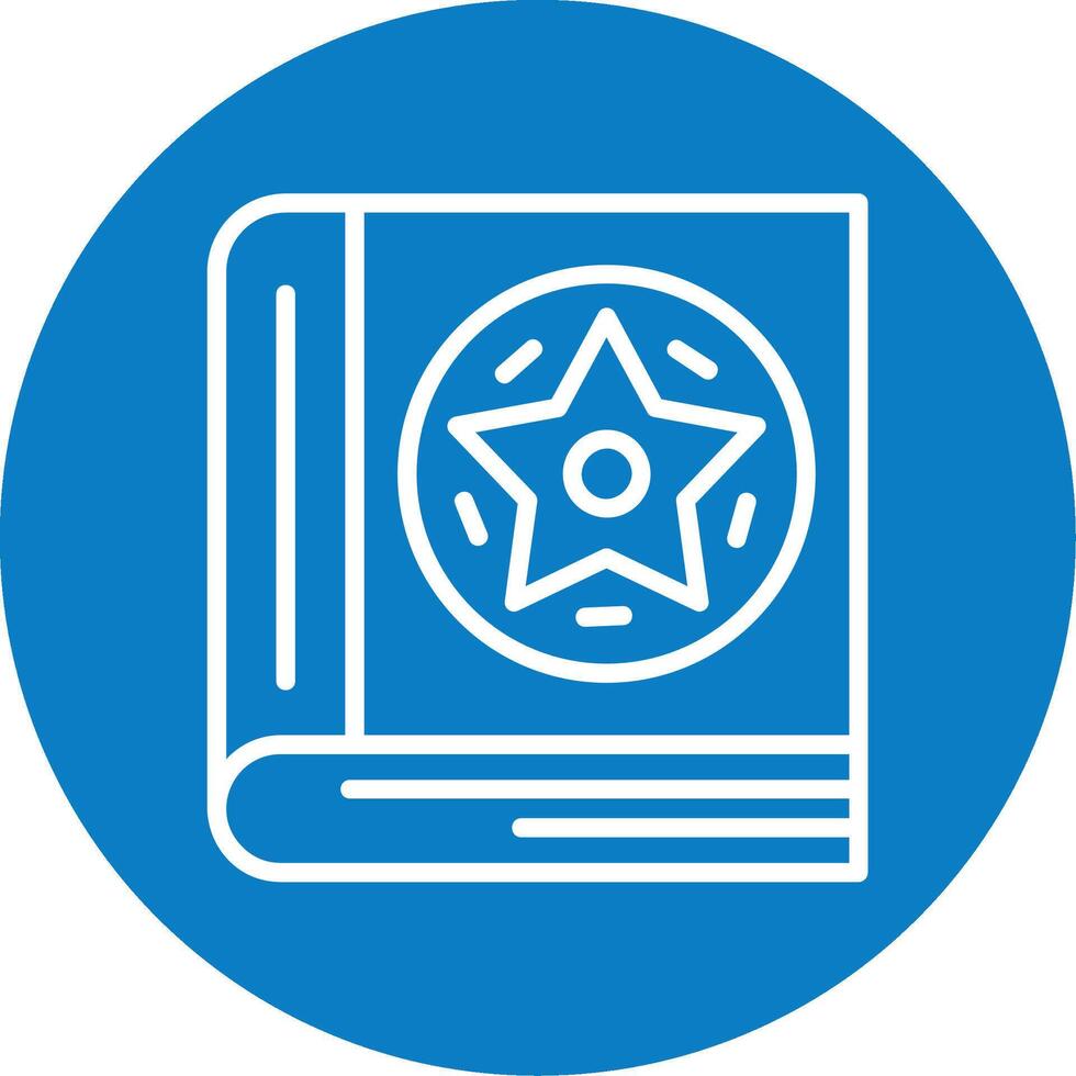 Spellbook Line Multi Circle Icon vector