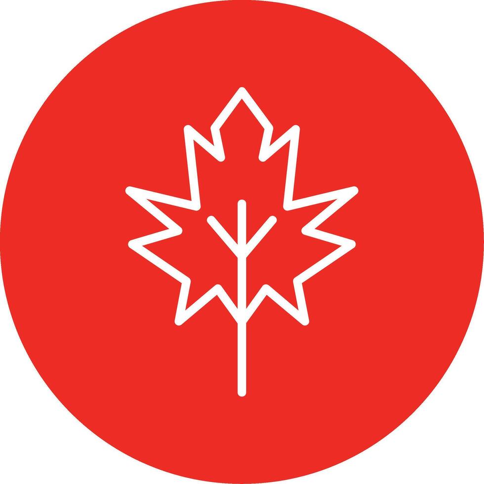 Dry Leaves Line Multi Circle Icon vector