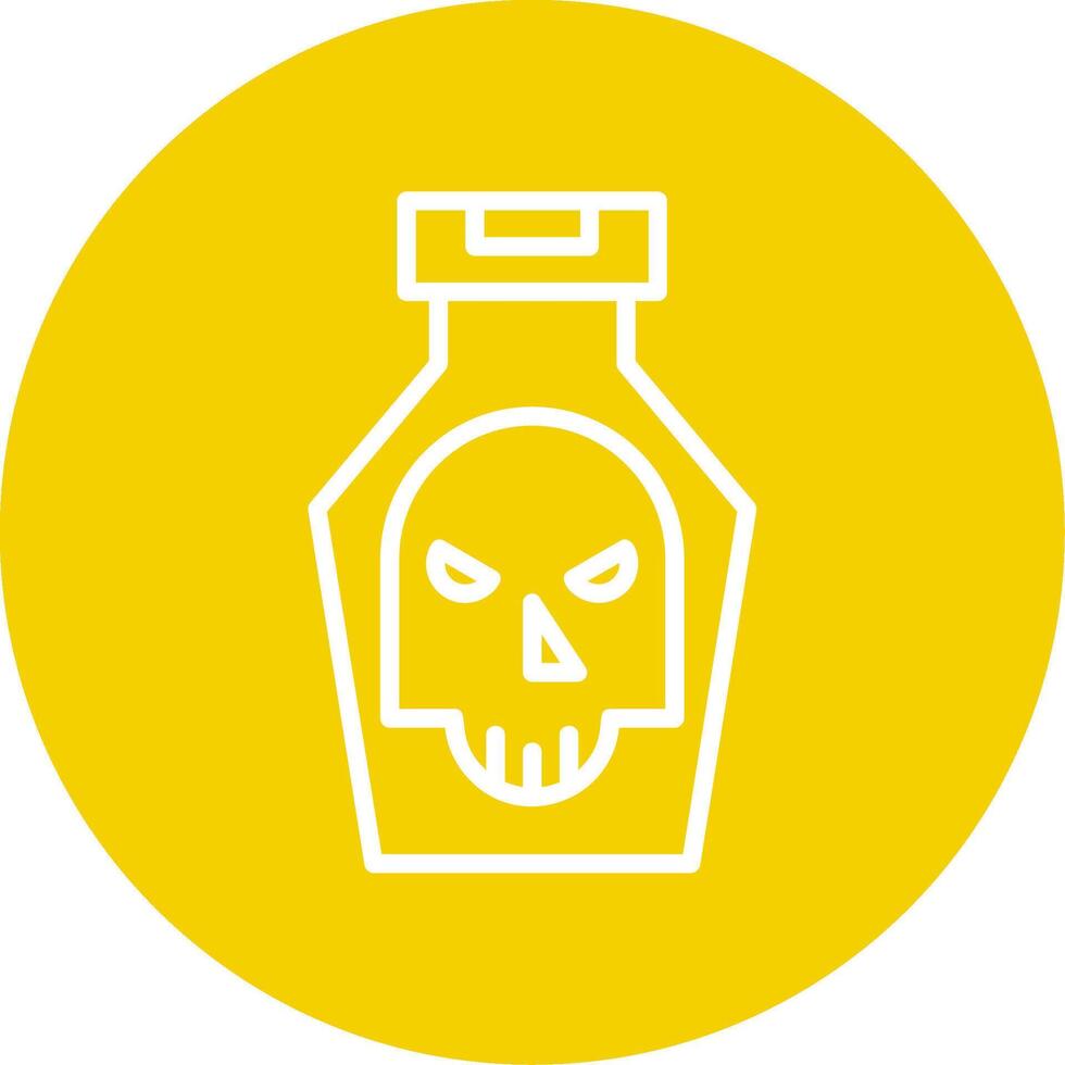 Poison Line Multi Circle Icon vector