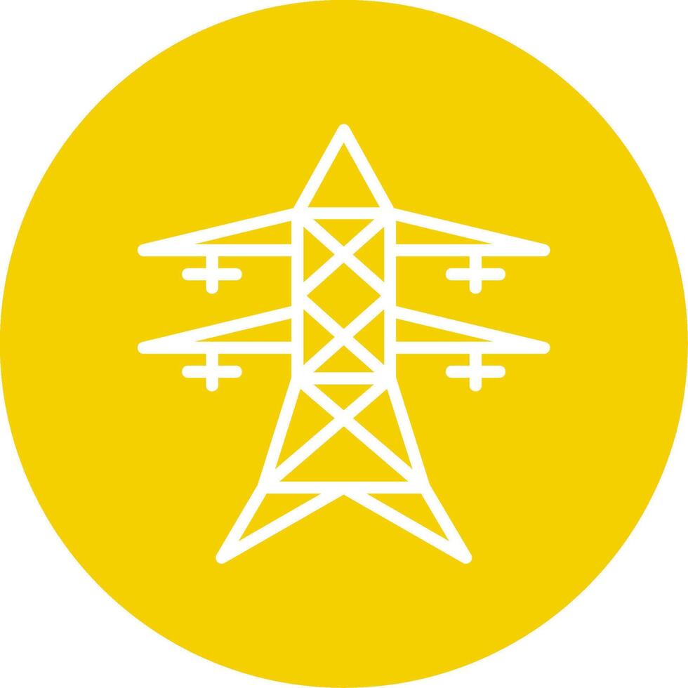 Electric Tower Line Multi Circle Icon vector