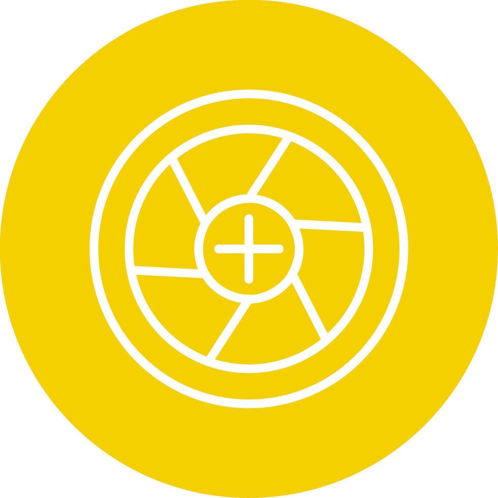 Diaphragm Line Multi Circle Icon vector