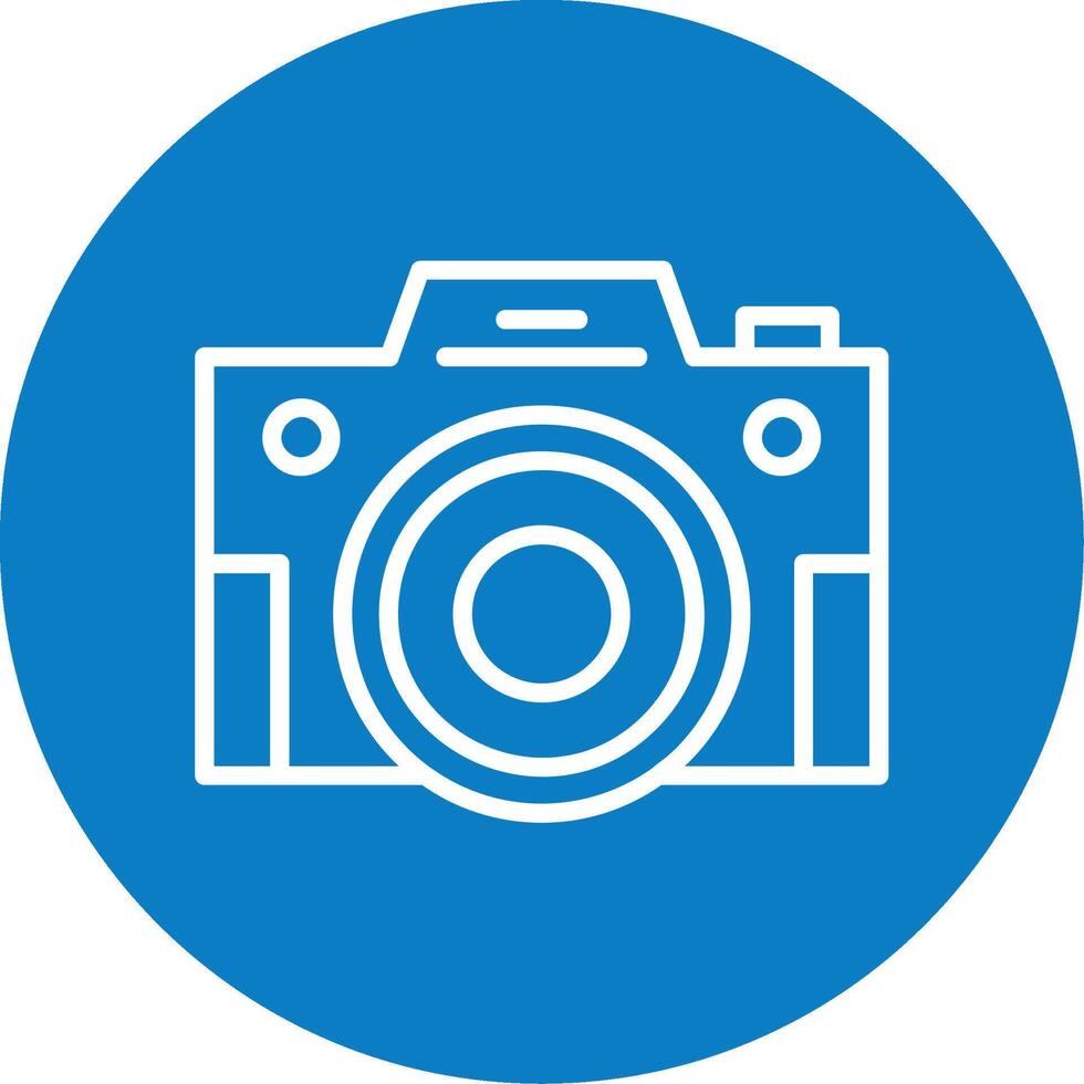 Compact Camera Line Multi Circle Icon vector