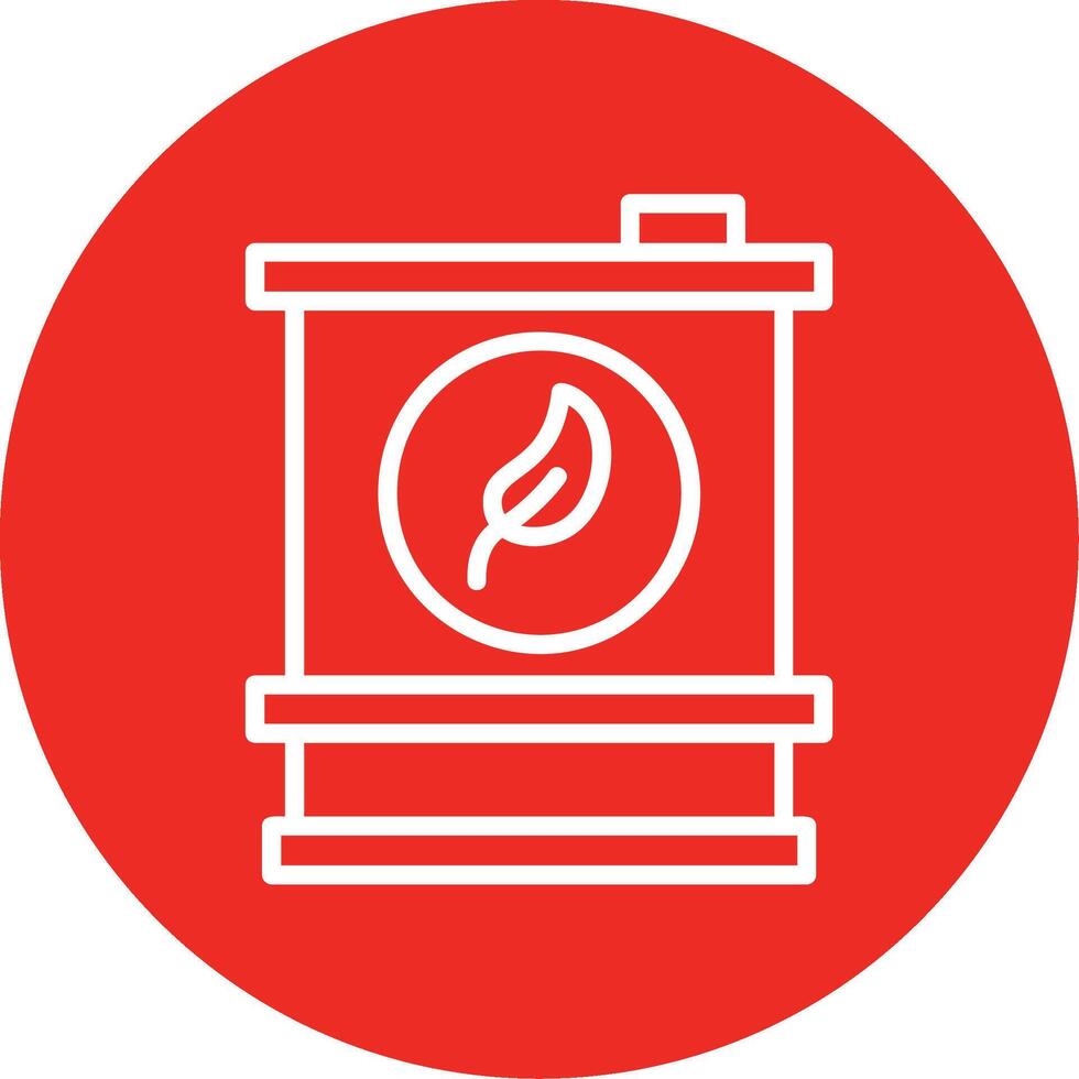 Biofuel Barrell Line Multi Circle Icon vector