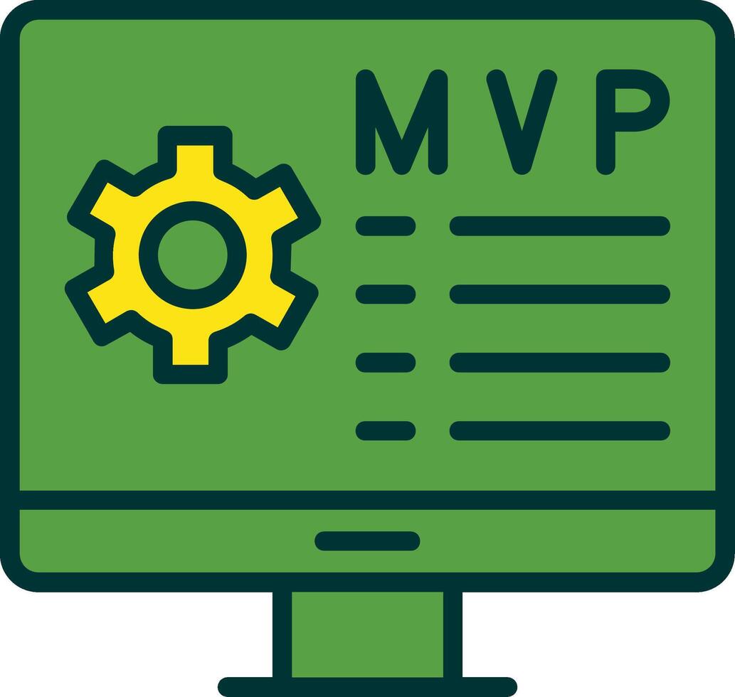 Minimum Viable Product Filled Two Color Icon vector