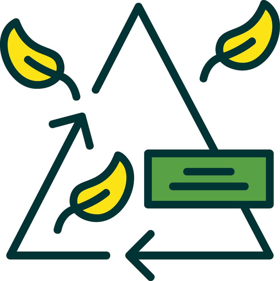 Zero Emission Filled Two Color Icon vector