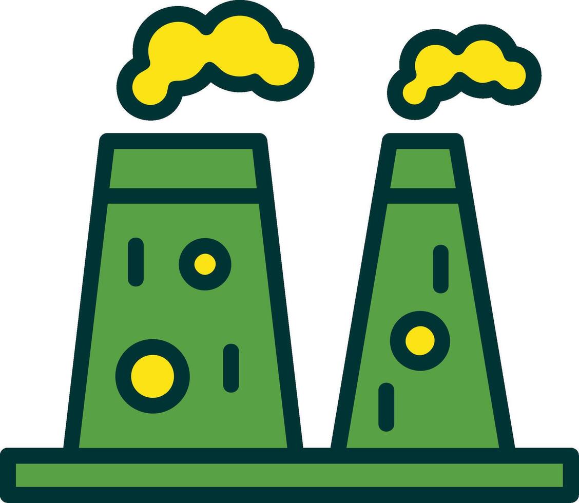 Geothermal Energy Filled Two Color Icon vector