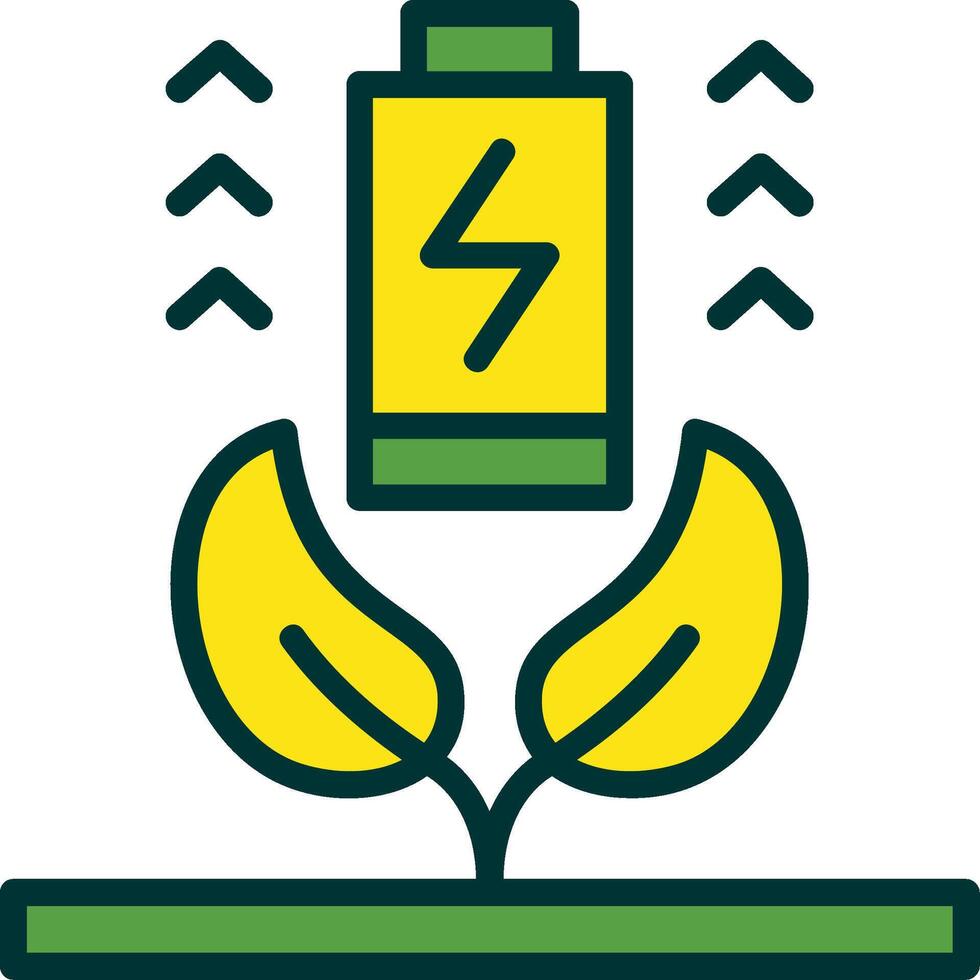 Green City Filled Two Color Icon vector