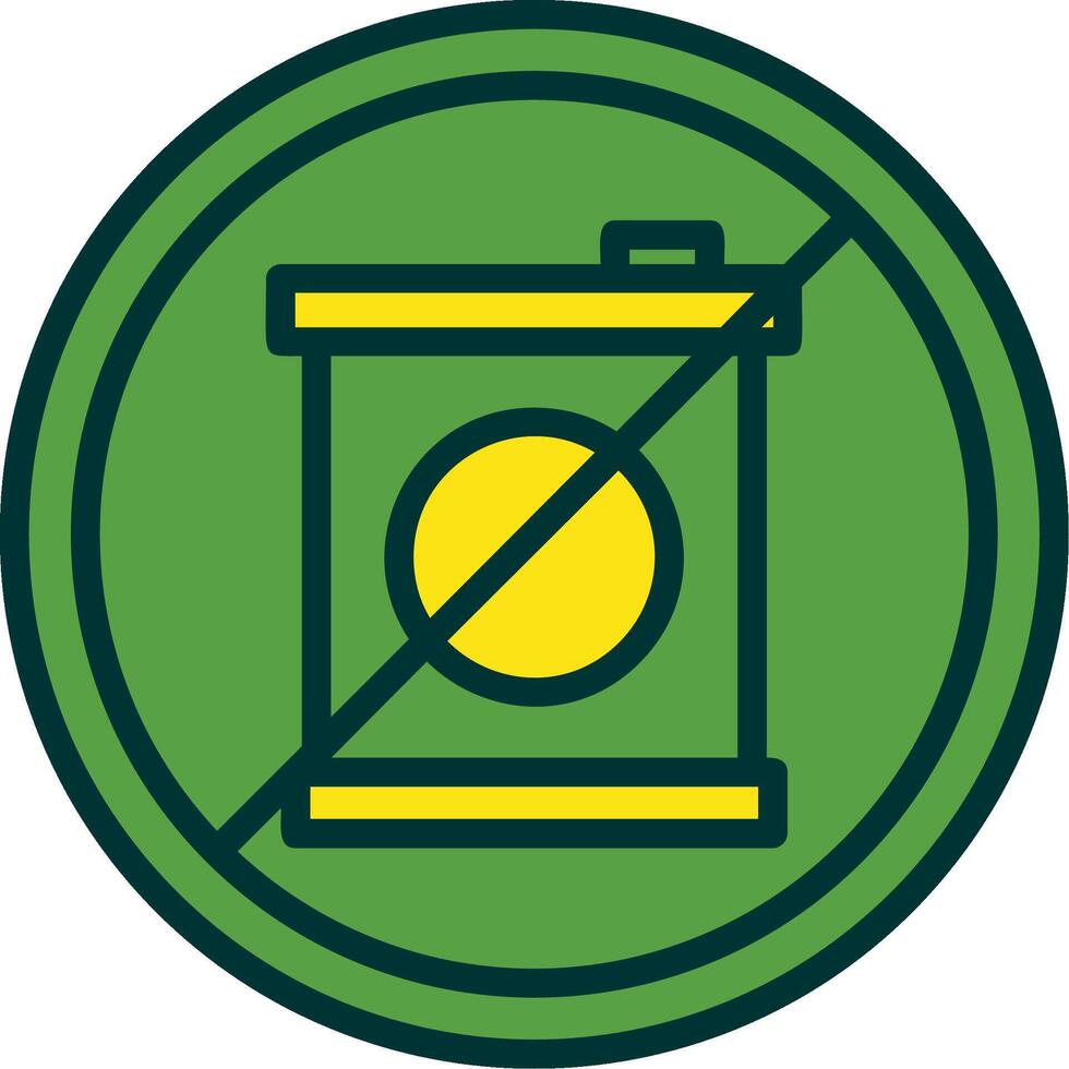 No Fossil Fuels Filled Two Color Icon vector