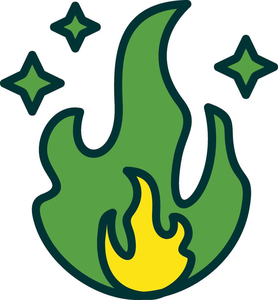 Fire Energy Filled Two Color Icon vector