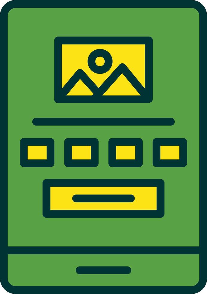 High Fidelity Wireframe Filled Two Color Icon vector