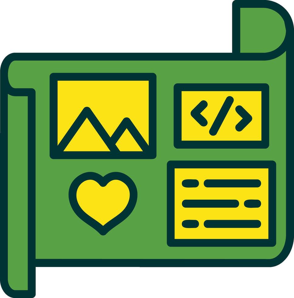 Mockup Filled Two Color Icon vector