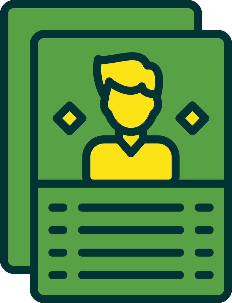 User Persona Filled Two Color Icon vector
