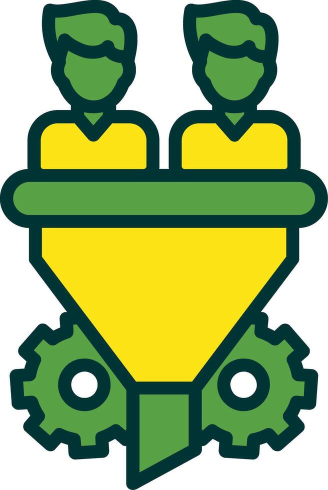 Conversion Rate Filled Two Color Icon vector